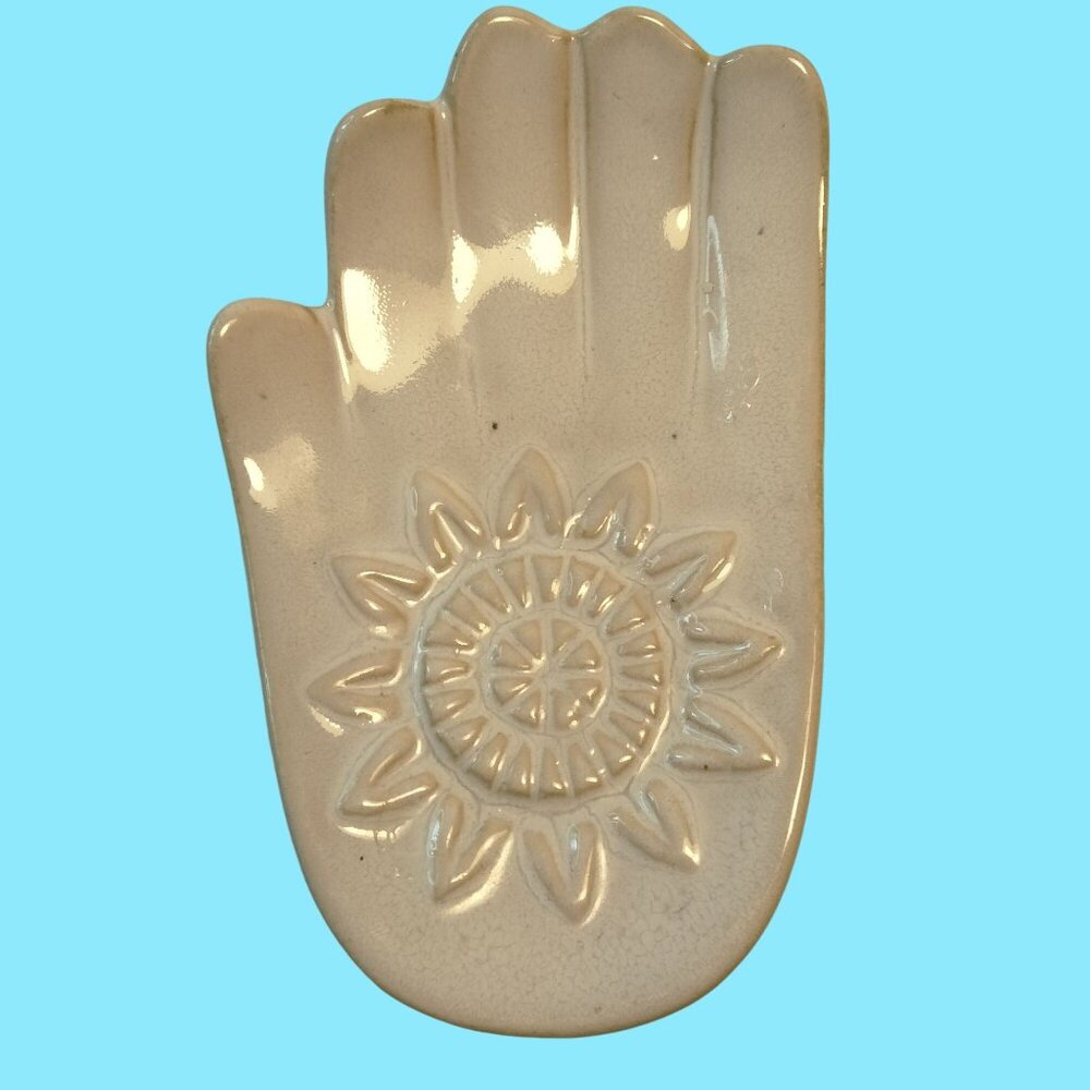Sunflower Unity Hand Trinket Dish Ukrainian Symbol Resistance Hope Loyalty